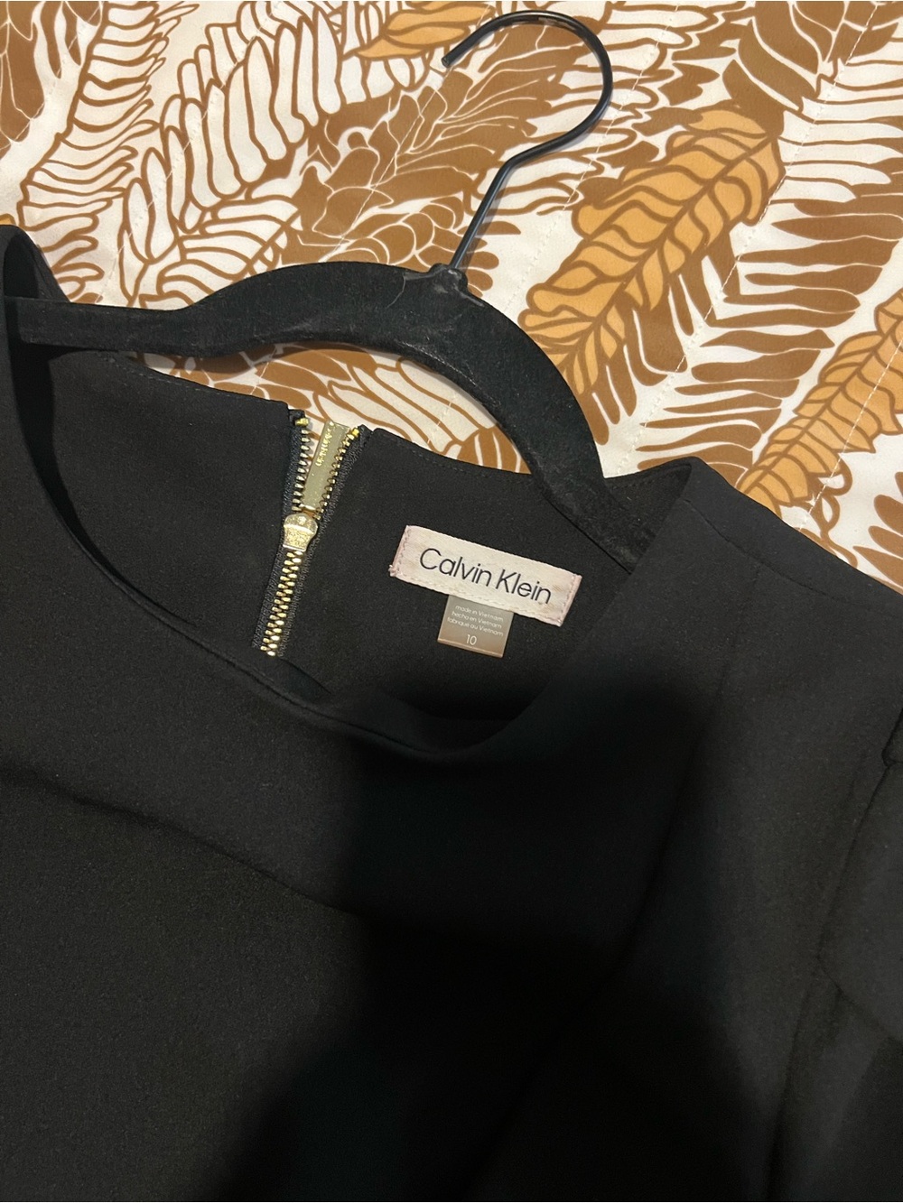 Calvin Klein Black Short-Sleeve Belted Wide-Leg Jumpsuit - Picture 2 of 2
